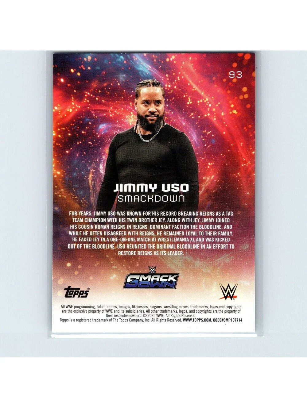 2025 Topps Universe WWE Jimmy Uso #93 Rings